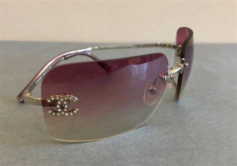 chanel rimless ladies sunglasses|chanel sunglasses for women black.